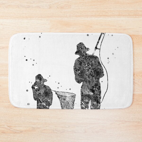Item preview, Father with sons fishing designed and sold by Rosaliartbook.