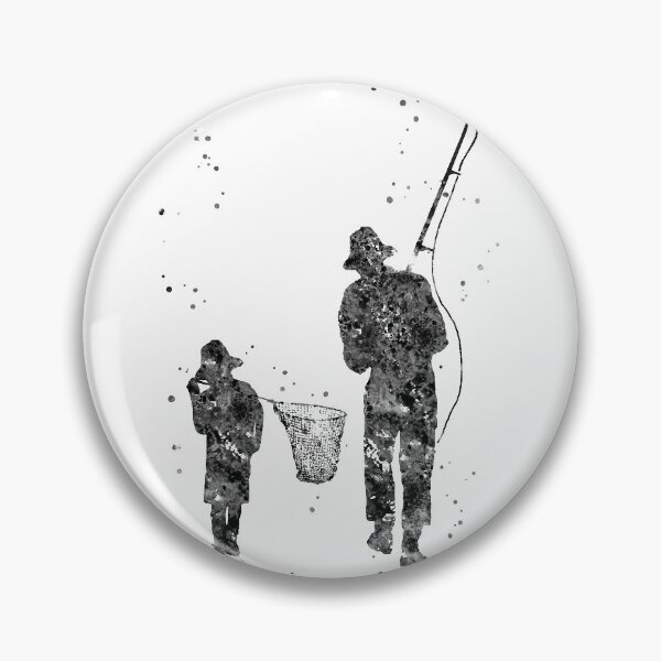 Item preview, Father with sons fishing designed and sold by Rosaliartbook.
