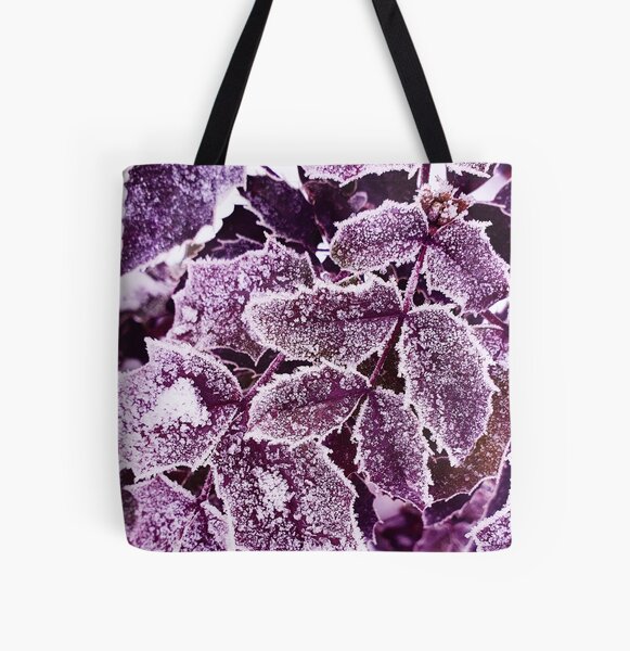 Item preview, Magenta ilex leaves in white frost designed and sold by Genevieve-art.