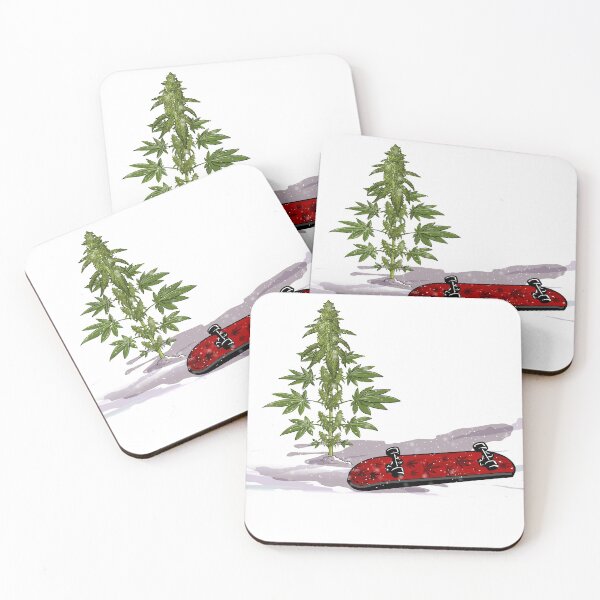 Item preview, Weed and Skate Urban Snow Beautiful Cannabis Art designed and sold by DabGraphic.