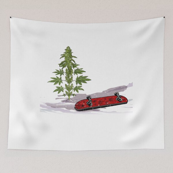 Item preview, Weed and Skate Urban Snow Beautiful Cannabis Art designed and sold by DabGraphic.