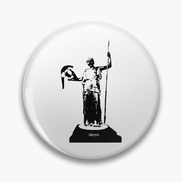 Item preview, Black and White Bryn Mawr Athena with Arm and Speark designed and sold by kapowy27.