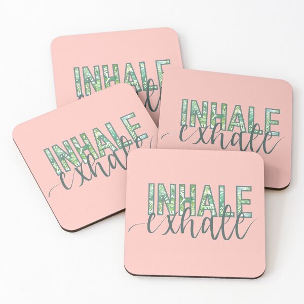 Item preview, Floral Inhale Exhale Yoga Saying designed and sold by CDBCreations.