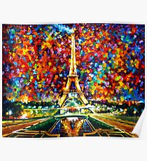 paris of my dreams - Leonid Afremov Poster