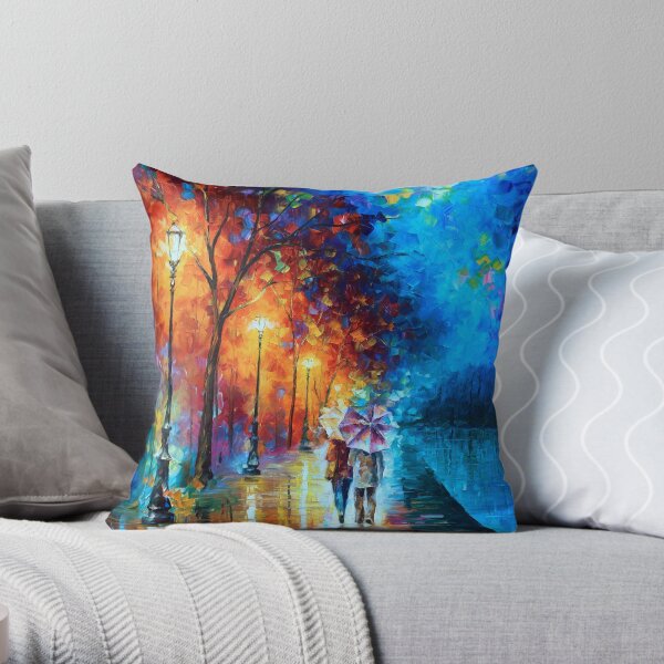 Love by The Lake - Leonid Afremov Throw Pillow
