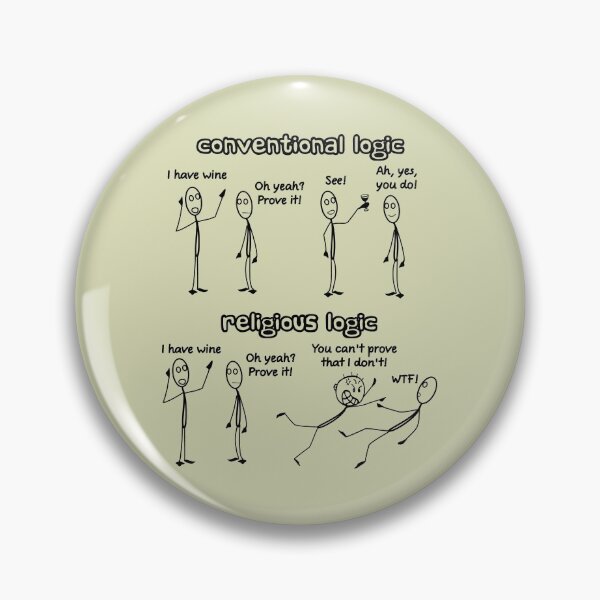 Item preview, Conventional logic vs. Religious logic (black) funny designed and sold by SolidEarthArt.