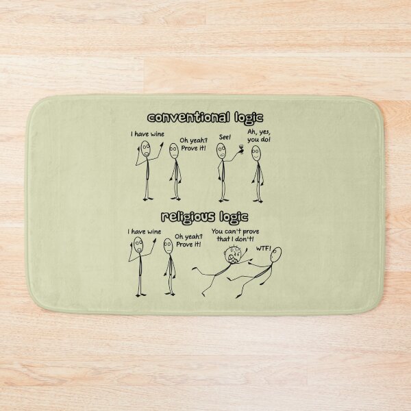 Item preview, Conventional logic vs. Religious logic (black) funny designed and sold by SolidEarthArt.