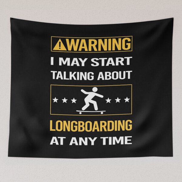 Item preview, Funny Warning Longboarding Longboard Longboarder designed and sold by ArydeaNoriega.