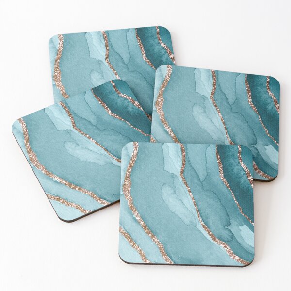 Item preview, Shimmering teal watercolor abstract designed and sold by Sneh Universe.