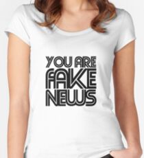 Fake news Women's Fitted Scoop T-Shirt