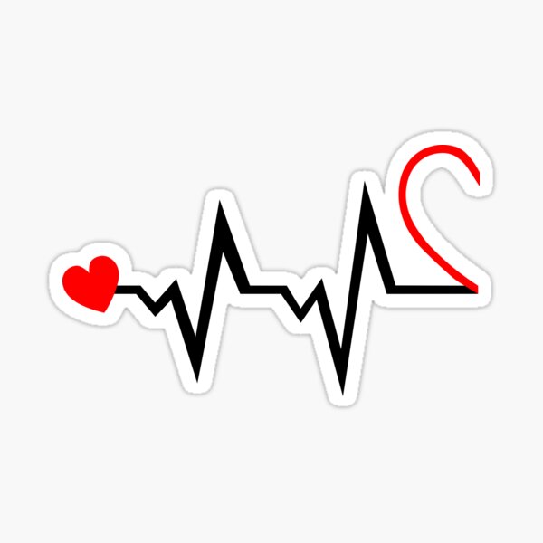 heart beat' Sticker | Spreadshirt