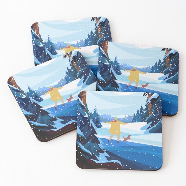 Item preview,    DOG WALK IN THE SNOW WINTERMOOD COZY WINTER designed and sold by PotluckPrints.