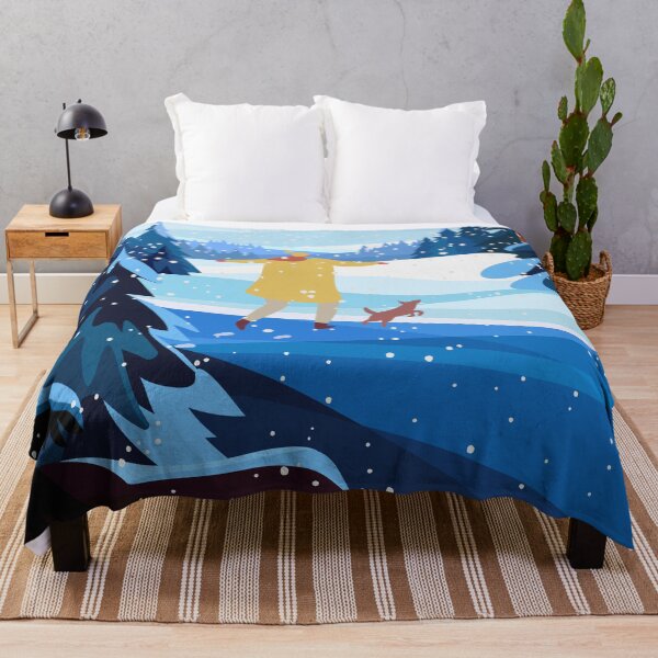 Item preview, DOG WALK IN THE SNOW WINTERMOOD COZY WINTER designed and sold by PotluckPrints.