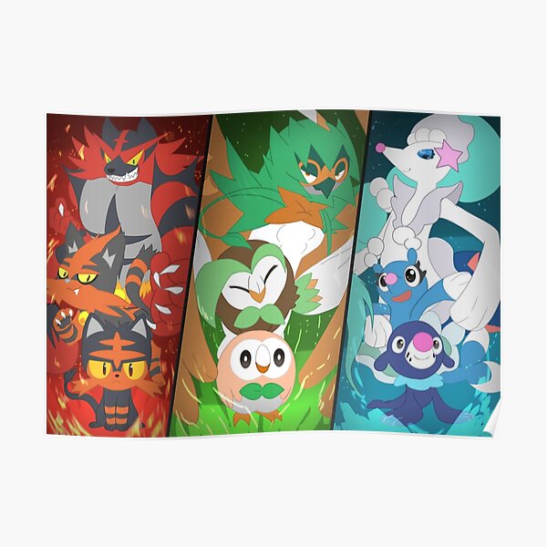 New Pokémon starters Póster