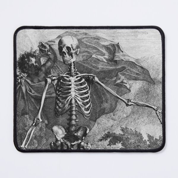 Item preview, Albinus Skeleton Human Anatomy Vintage Ecorche Engraving Spooky Halloween Death Drawing designed and sold by Mechanical Whispers.