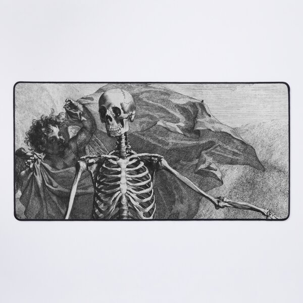 Item preview, Albinus Skeleton Human Anatomy Vintage Ecorche Engraving Spooky Halloween Death Drawing designed and sold by Mechanical Whispers.