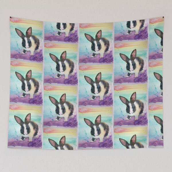 Item preview, Baby Aram: Watercolour portrait of a baby bunny designed and sold by Double Dutch Designs.