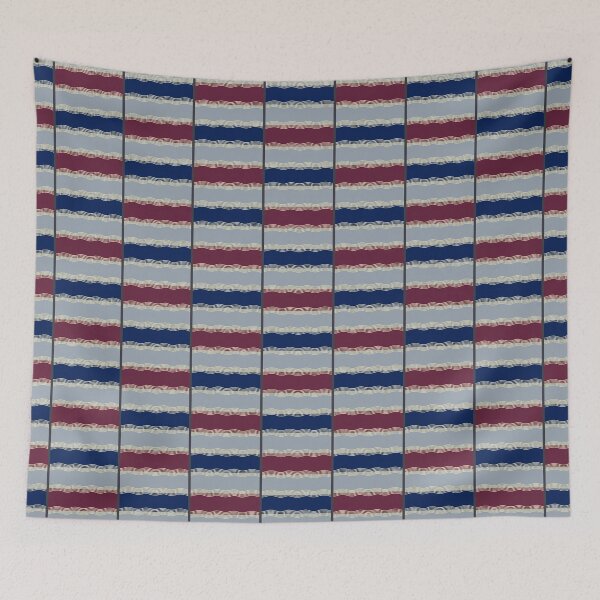 Item preview, Cherry Red grey and navy blue solid with yellowish stripes Graphic  designed and sold by MotoyashWeston.