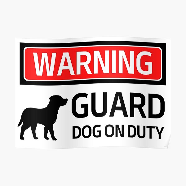 Guard dogs warning sign stickers reflective countryside farm animal decal 