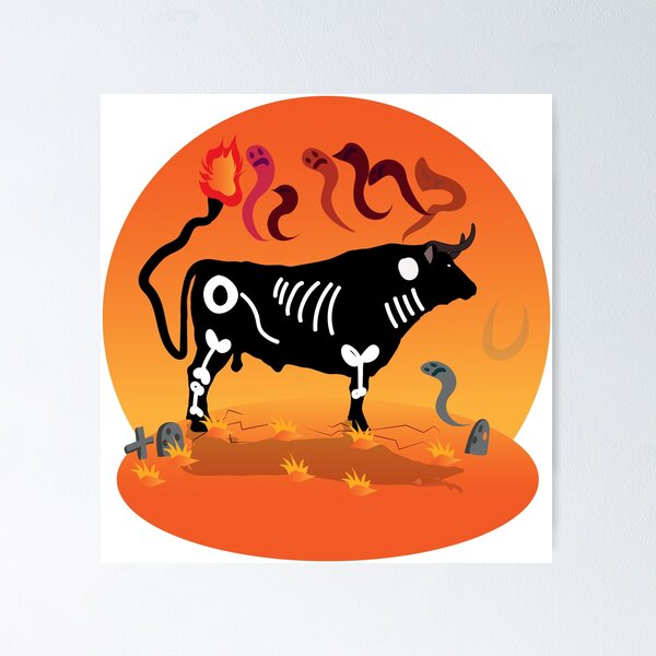 Item preview, bull of death poster | bull of death t-shirt  designed and sold by KARTICK DUTTA.
