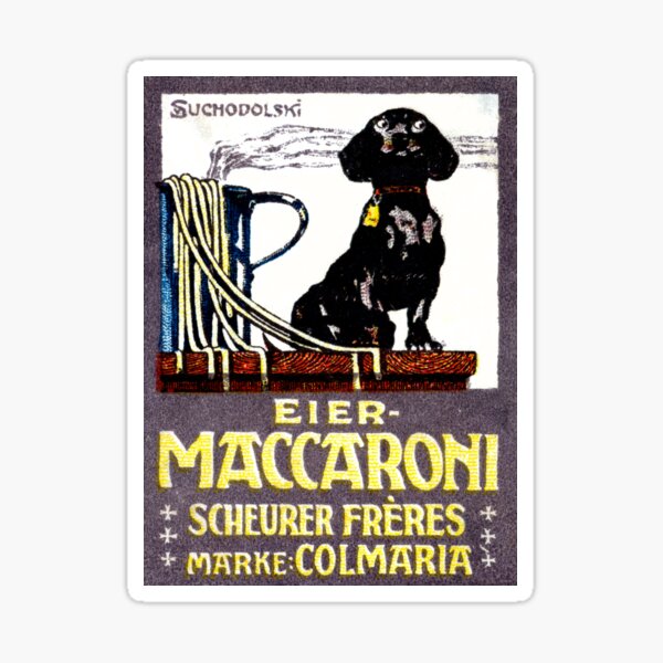 Item preview, 1910 Dachshund and Macaroni designed and sold by historicimage.