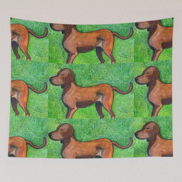 Item preview, Hungarian Vizsla dog in grass designed and sold by Rebekah Gavra.