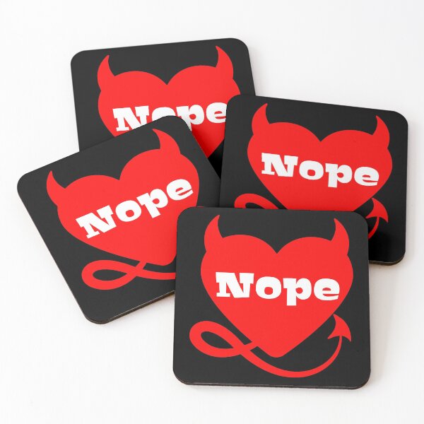 Item preview, Nope Evil Red Heart Anti Valentines Day 2022 designed and sold by Design-Maniya.