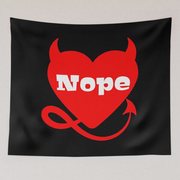 Item preview, Nope Evil Red Heart Anti Valentines Day 2022 designed and sold by Design-Maniya.
