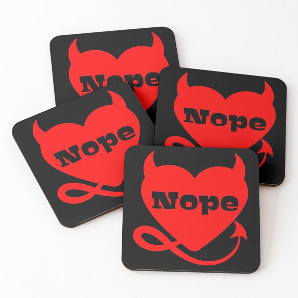 Item preview, Nope Evil Black Text Anti Valentines Day 2022 designed and sold by Design-Maniya.