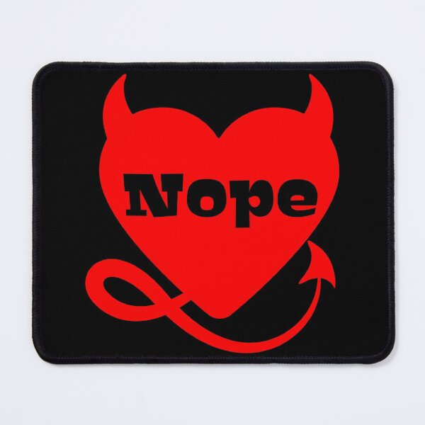 Item preview, Nope Evil Black Text Anti Valentines Day 2022 designed and sold by Design-Maniya.