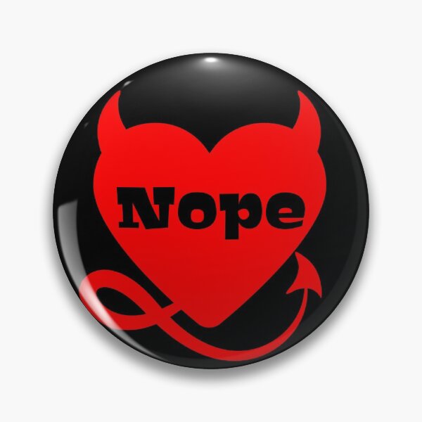 Item preview, Nope Evil Black Text Anti Valentines Day 2022 designed and sold by Design-Maniya.