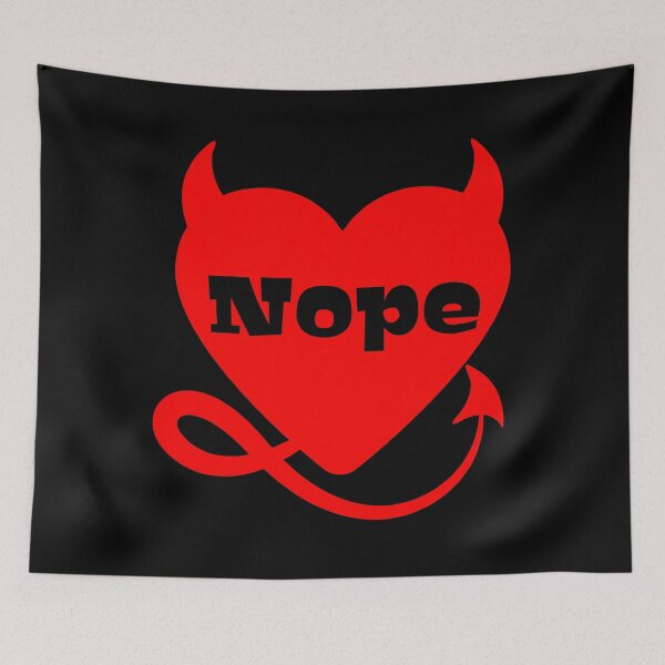 Item preview, Nope Evil Black Text Anti Valentines Day 2022 designed and sold by Design-Maniya.