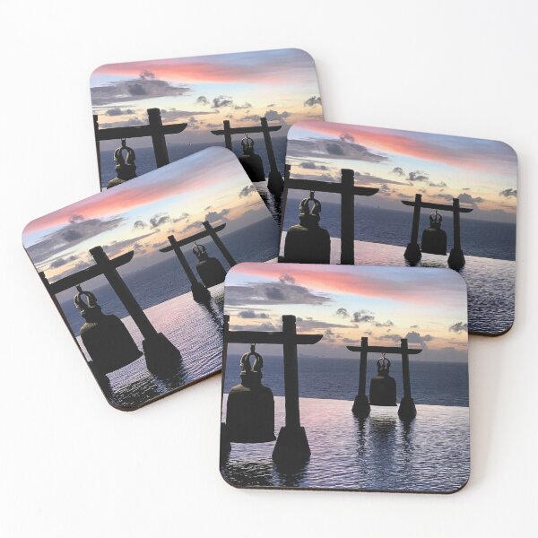 Item preview, Buddhist bells on the water at sunset designed and sold by Travel Planet.