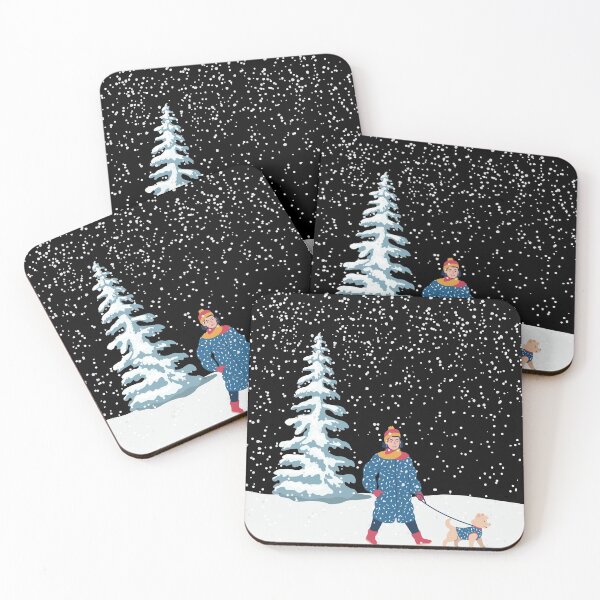 Item preview,     DOG WALK IN THE SNOW WINTERMOOD COZY WINTER designed and sold by PotluckPrints.