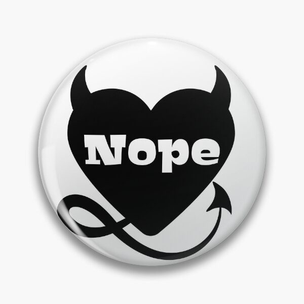 Item preview, Nope Evil Black Heart Anti Valentines Day 2022 designed and sold by Design-Maniya.