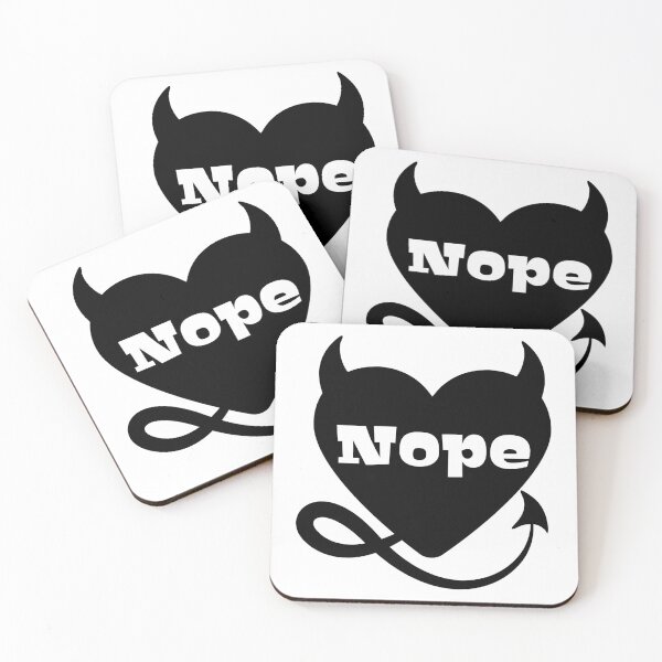 Item preview, Nope Evil Black Heart Anti Valentines Day 2022 designed and sold by Design-Maniya.