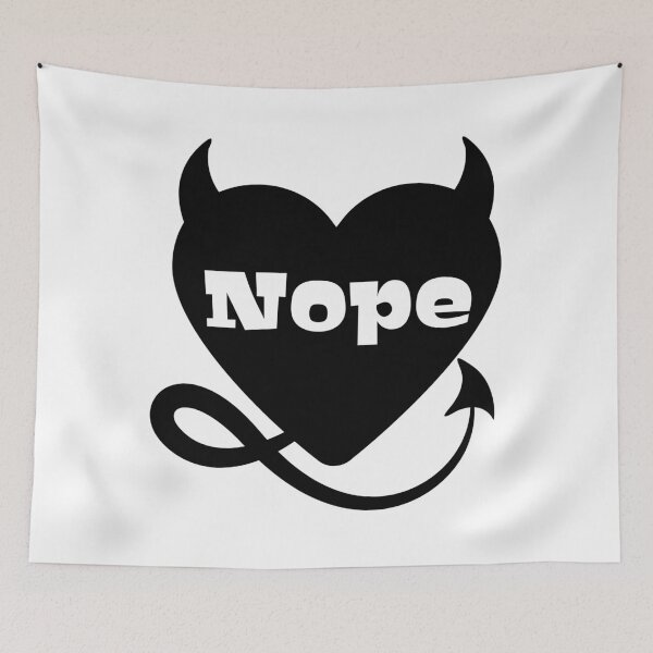 Item preview, Nope Evil Black Heart Anti Valentines Day 2022 designed and sold by Design-Maniya.