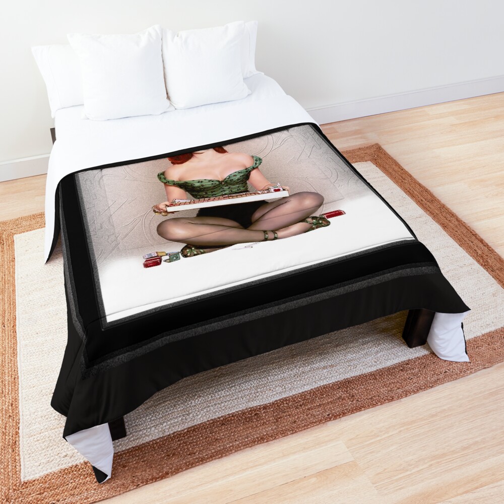 Cigarette Girl by Al Moore Remastered Xzendor7 Classic Old Masters Reproductions Comforter