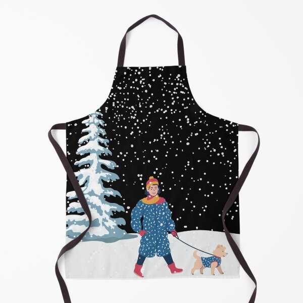 Item preview, DOG WALK IN THE SNOW WINTERMOOD COZY WINTER designed and sold by PotluckPrints.