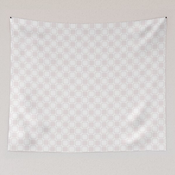 Artikelvorschau, Pale Pink and White Abstract Square Pattern Pairs DE 2022 Popular Color Crystal Clear DE6008 entworfen und verkauft von ColorOfTheYears.