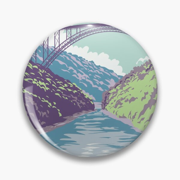 Item preview, New River Gorge National Park West Virginia Bridge Vintage designed and sold by KrisSidDesigns.