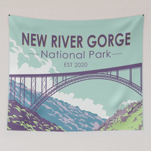 Item preview, New River Gorge National Park West Virginia Bridge Vintage designed and sold by KrisSidDesigns.