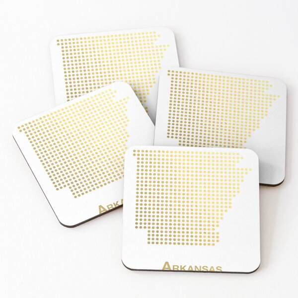 Item preview, Mapa punteado de oro de Arkansas designed and sold by captaingursel.