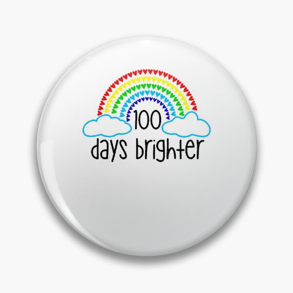 Item preview, 100 Days Brighter Teacher Student 100 Days Of School Rainbow designed and sold by SamirBeydoun.
