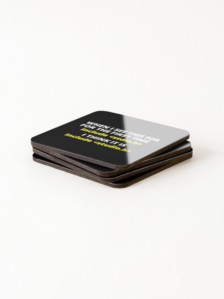Thumbnail 4 of 5, Coasters (Set of 4), Computer Programmer Coders Software Engineer designed and sold by TastefulTees.