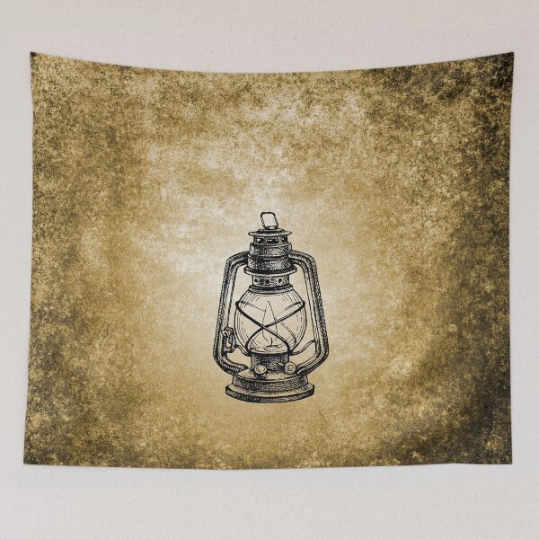 Item preview, Antique Kerosene Lamp on Damaged Paper Background designed and sold by HiddenPuppets.