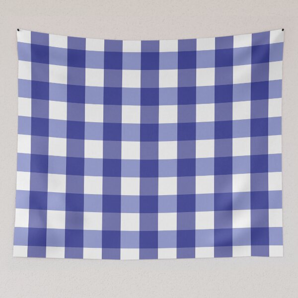 Item preview, Gingham Plaid Pattern (blue/white) designed and sold by Design Minds Boutique.