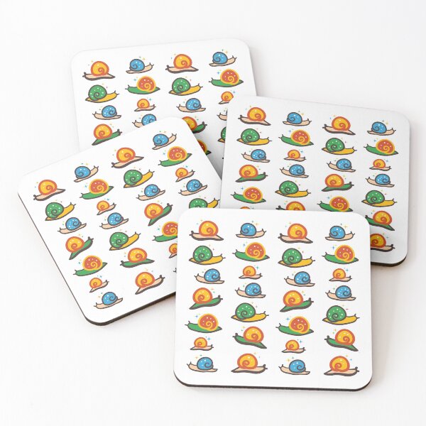 Item preview, Set Of Cute Colorful Baby Snails designed and sold by Apple-and-Cat.