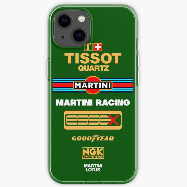 F1 70er Jahre Martini Racing Mario Andretti Vintage Graphic Digital Art iPhone Flexible Hülle