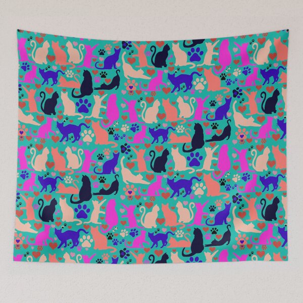 Item preview, Pattern of cats designed and sold by Layla Art.